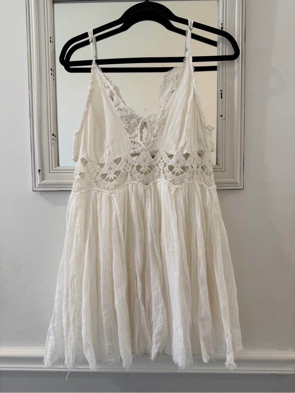 Free People FP One Ilektra White Lace Mini Dress